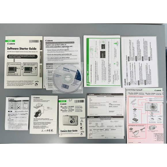 Canon PowerShot Digital ELPH SD300 / Compact Camera w/battery - PARTS OR REPAIR - Picture 8 of 8